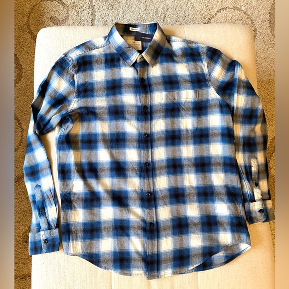 Men’s American Eagle Classic Fit Flannel SZ L - Picture 4 of 11